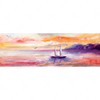 Xxl Wandbild Gemaelde Mit Boot Im Sonnenuntergang Panorama Motivvorschau