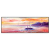 Xxl Wandbild Gemaelde Mit Boot Im Sonnenuntergang Panorama Produktvorschau Frontal