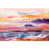 Xxl Wandbild Gemaelde Mit Boot Im Sonnenuntergang Querformat Motivvorschau