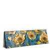 Xxl Wandbild Goldene Blumen Auf Blau Panorama Produktvorschau Seitlich