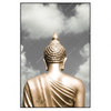 Xxl Wandbild Goldene Buddha Statue Hochformat Produktvorschau Frontal