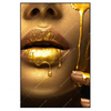 Xxl Wandbild Goldene Lippen Hochformat Produktvorschau Frontal