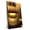 Xxl Wandbild Goldene Lippen Hochformat Produktvorschau Seitlich