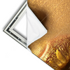 Xxl Wandbild Goldene Lippen Schmal Materialvorschau