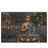Xxl Wandbild Goldener Buddha Bambus Querformat Produktvorschau Frontal