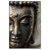 Xxl Wandbild Goldener Buddha Fluid Art Hochformat Produktvorschau Frontal