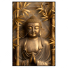 Xxl Wandbild Goldener Buddha Im Bambuswald Hochformat Produktvorschau Frontal