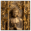 Xxl Wandbild Goldener Buddha Im Bambuswald Quadrat Produktvorschau Frontal