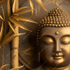 Xxl Wandbild Goldener Buddha Im Bambuswald Quadrat Zoom