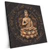 Xxl Wandbild Goldener Buddha No 2 Quadrat Produktvorschau Seitlich