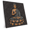Xxl Wandbild Goldener Buddha Quadrat Produktvorschau Seitlich