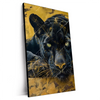 Xxl Wandbild Goldener Panther Hochformat Produktvorschau Seitlich