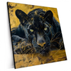 Xxl Wandbild Goldener Panther Quadrat Produktvorschau Seitlich