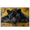 Xxl Wandbild Goldener Panther Querformat Produktvorschau Frontal