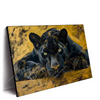 Xxl Wandbild Goldener Panther Querformat Produktvorschau Seitlich