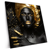 Xxl Wandbild Goldenes Ananasmaedchen No 1 Quadrat Produktvorschau Seitlich