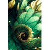 Xxl Wandbild Gruene Spiralblaetter Hochformat Motivvorschau