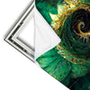 Xxl Wandbild Gruene Spiralblaetter Quadrat Materialvorschau