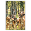 Xxl Wandbild Gruppe Rotwild Hochformat Produktvorschau Frontal