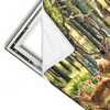 Xxl Wandbild Gruppe Rotwild Querformat Materialvorschau