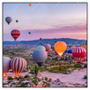 Xxl Wandbild Heissluftballons Im Sonnenuntergang Quadrat Produktvorschau Frontal