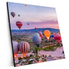 Xxl Wandbild Heissluftballons Im Sonnenuntergang Quadrat Produktvorschau Seitlich