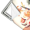 Xxl Wandbild Hirsch Blumen Hochformat Materialvorschau