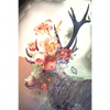 Xxl Wandbild Hirsch Blumen Hochformat Motivvorschau