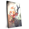 Xxl Wandbild Hirsch Blumen Hochformat Produktvorschau Seitlich