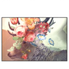 Xxl Wandbild Hirsch Blumen Querformat Produktvorschau Frontal