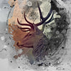 Xxl Wandbild Hirsch Grunge Stil Hochformat Zoom