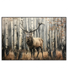 Xxl Wandbild Hirsch Im Birkenwald Querformat Produktvorschau Frontal