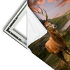 Xxl Wandbild Hirsch In Gebirgslandschaft Querformat Materialvorschau
