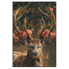 Xxl Wandbild Hirsch Mit Floralem Geweih Hochformat Produktvorschau Frontal