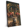 Xxl Wandbild Hirsch Mit Floralem Geweih Hochformat Produktvorschau Seitlich