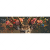Xxl Wandbild Hirsch Mit Floralem Geweih Panorama Motivvorschau