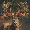Xxl Wandbild Hirsch Mit Floralem Geweih Quadrat Motivvorschau