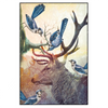 Xxl Wandbild Hirsch Voegel Hochformat Produktvorschau Frontal