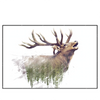 Xxl Wandbild Hirsch Wald No 2 Querformat Produktvorschau Frontal
