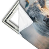 Xxl Wandbild Hochlandrind Bunter Vogel Quadrat Materialvorschau