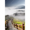 Xxl Wandbild Holztreppe Auf Berg Mit Wolken Hochformat Motivvorschau