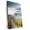 Xxl Wandbild Holztreppe Auf Berg Mit Wolken Hochformat Produktvorschau Seitlich