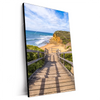 Xxl Wandbild Holztreppe Zum Einsamen Strand Hochformat Produktvorschau Seitlich