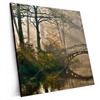 Xxl Wandbild Idyllischer Wald Mit Bruecke Quadrat Produktvorschau Seitlich