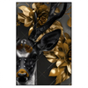 Xxl Wandbild Junger Hirsch Und Goldblumen Hochformat Produktvorschau Frontal