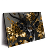 Xxl Wandbild Junger Hirsch Und Goldblumen Querformat Produktvorschau Seitlich
