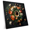 Xxl Wandbild Kaffee Inmitten Wunderschoener Blumen Quadrat Produktvorschau Seitlich