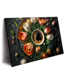Xxl Wandbild Kaffee Inmitten Wunderschoener Blumen Querformat Produktvorschau Seitlich