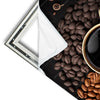 Xxl Wandbild Kaffee Mit Blattdekoration Hochformat Materialvorschau