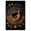 Xxl Wandbild Kaffee Mit Blattdekoration Hochformat Produktvorschau Frontal